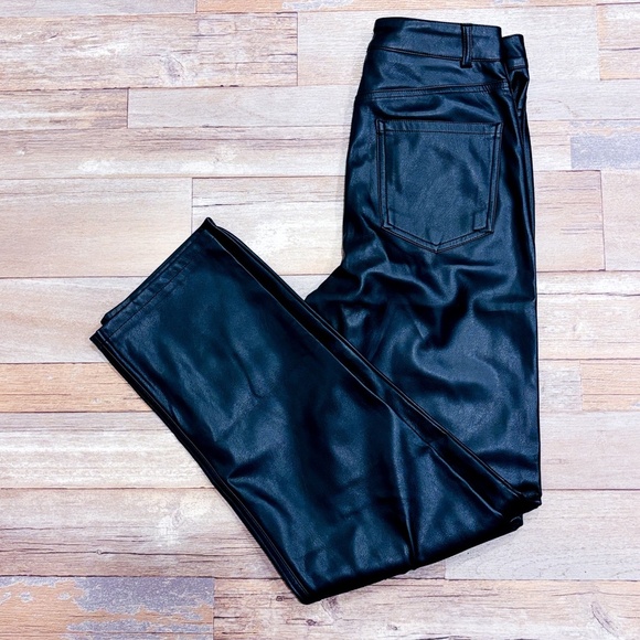 DYNAMITE Faux leather black high rise pants - Picture 6 of 10